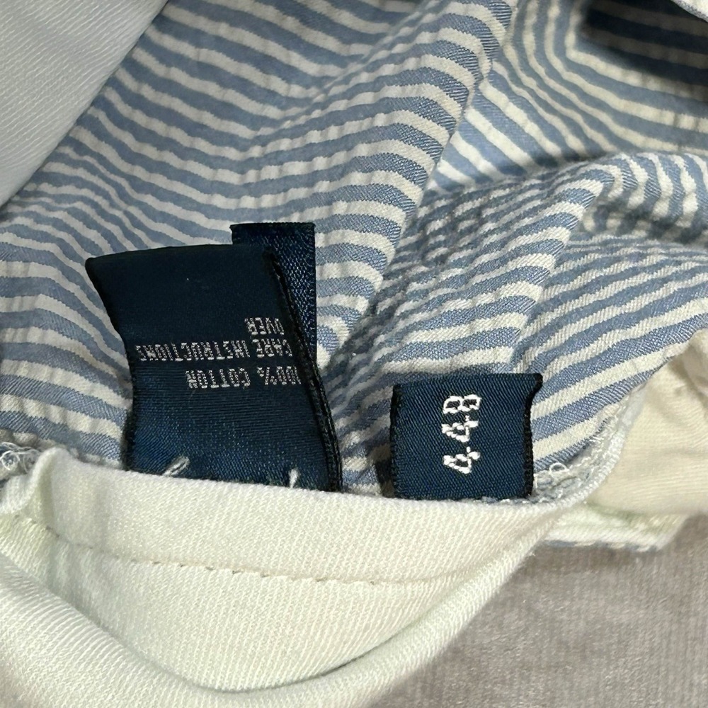 Vtg Polo Ralph Lauren Seersucker Shorts Mens 42x8 Seersucker Blue Stripe Tag 44B - Picture 7 of 7